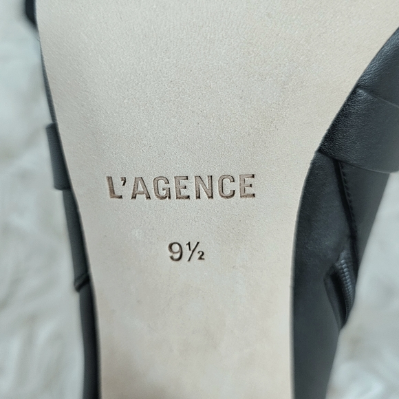 NEW L\'AGENCE Francine Elegant Pointed Toe Black Ankle Boots 9.5